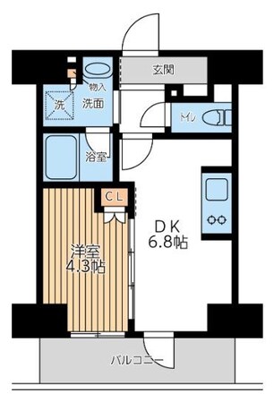 戸部駅 徒歩5分 10階の物件間取画像